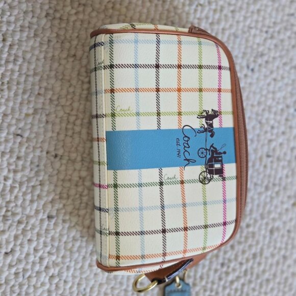 Coach Tatersall Heritage Peyton Crossbody and matching pouch - Picture 10 of 15
